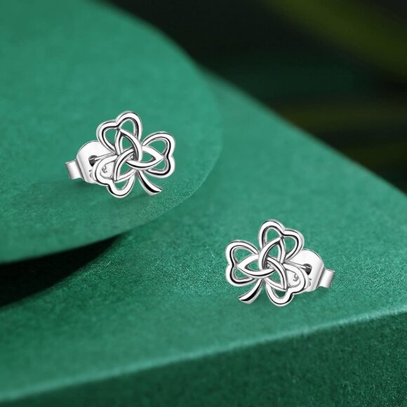 Sterling Silver Celtic Knot Stud Earrings for Women Girls Irish Jewelry 6-10mm - Picture 3 of 9